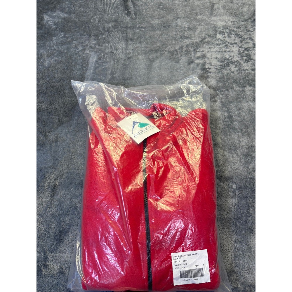 Augusta Sportswear Chill Fleece Zip Front Jacket Red Small NWT Full Zip